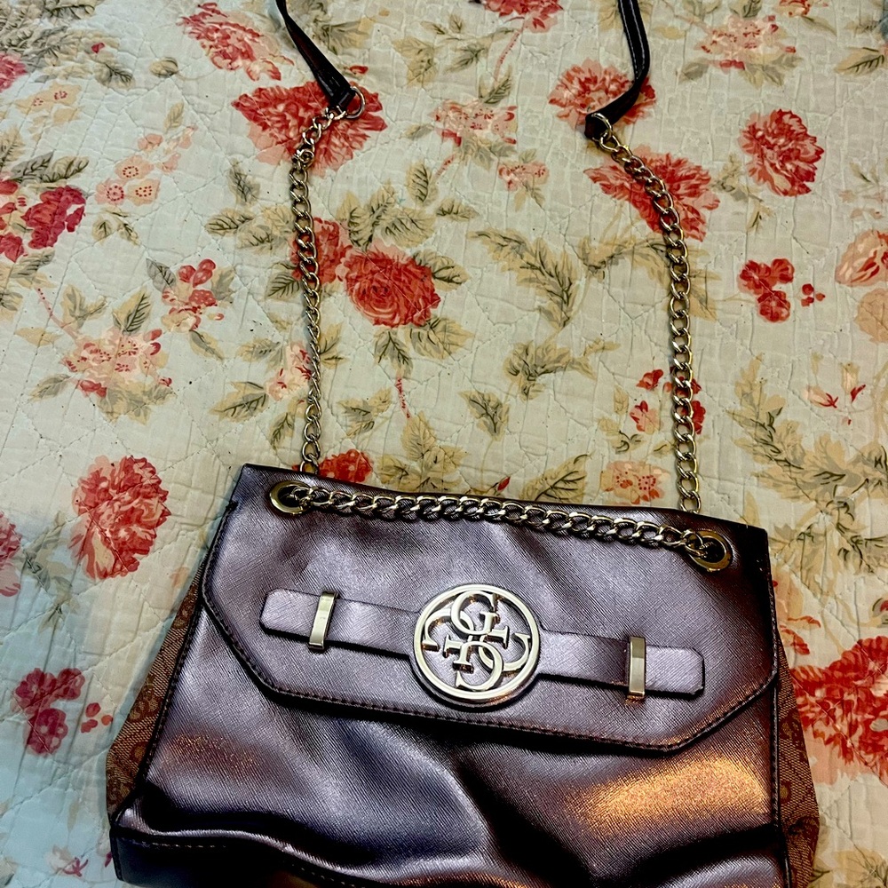Pre-owned Bronze Guess Katlin Convertible handbag